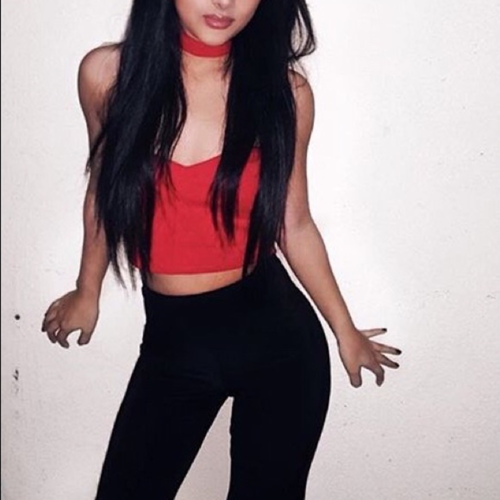 Red crop top